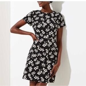 Loft Petite Magnolia Floral Print Patch Pocket Dress Sz 6P